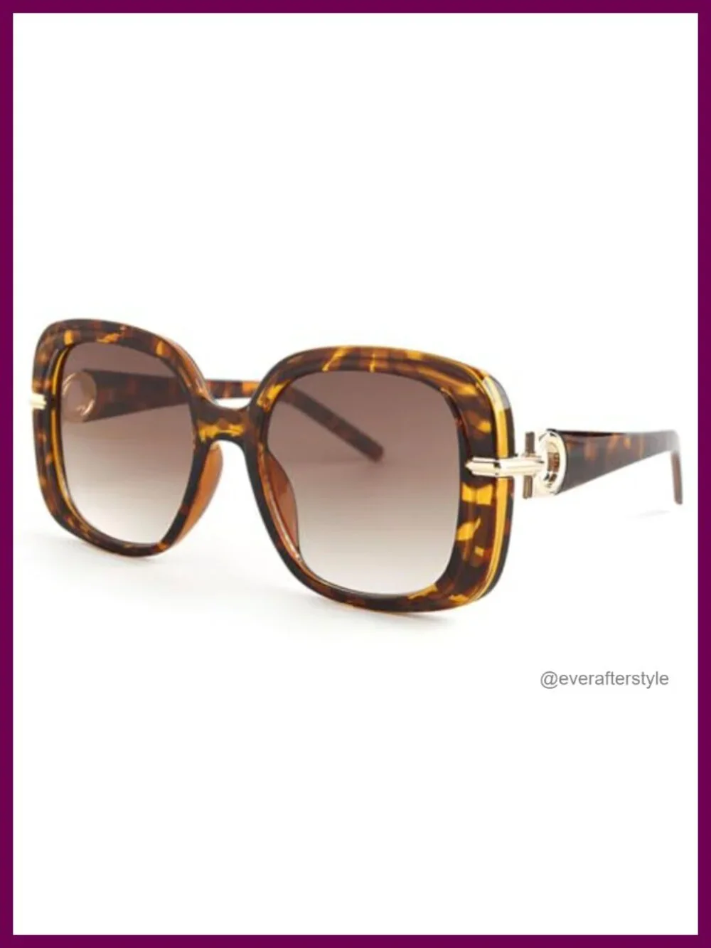 Oversized Square Sunglasses UV400 Thick Frame Unisex